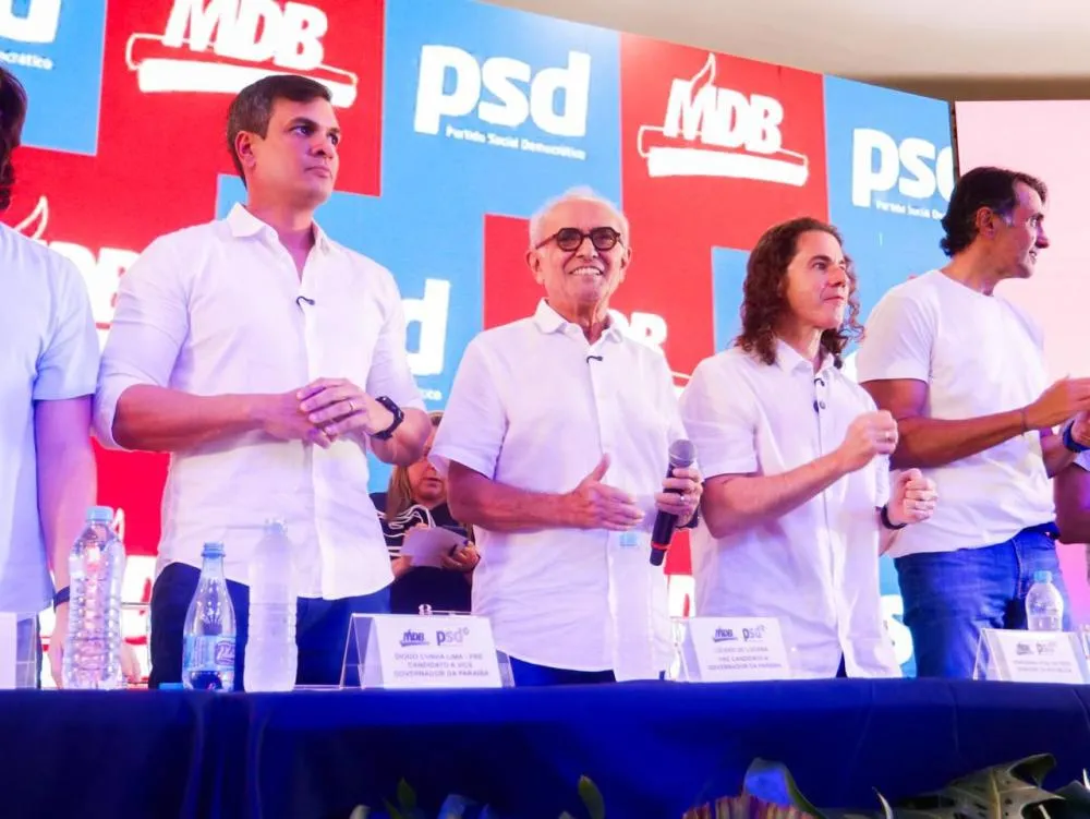 MDB convoca convenção estadual e reforça chapa com Cícero Lucena, Veneziano e André Gadelha para as eleições de 2026
