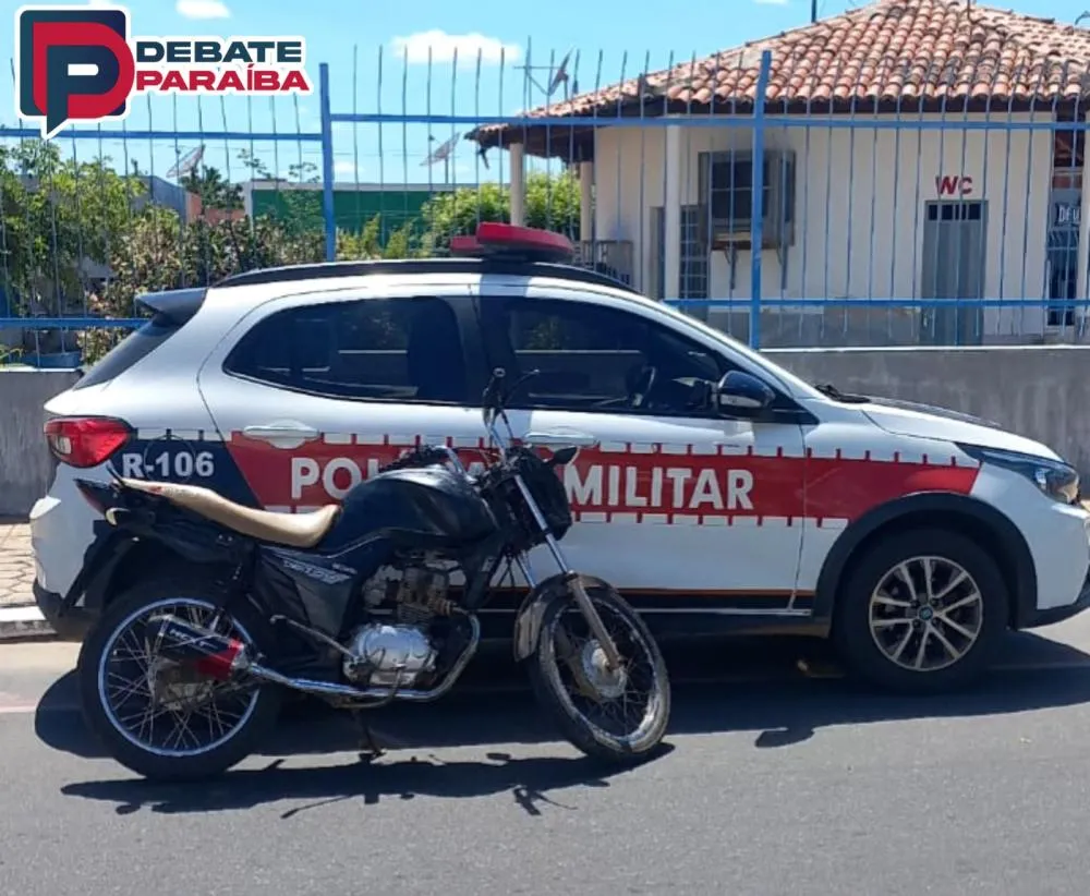 Motocicleta adulterada é apreendida após averiguação realizada pela guarnição da 5ª CPRV/BPTran, na região de Pombal