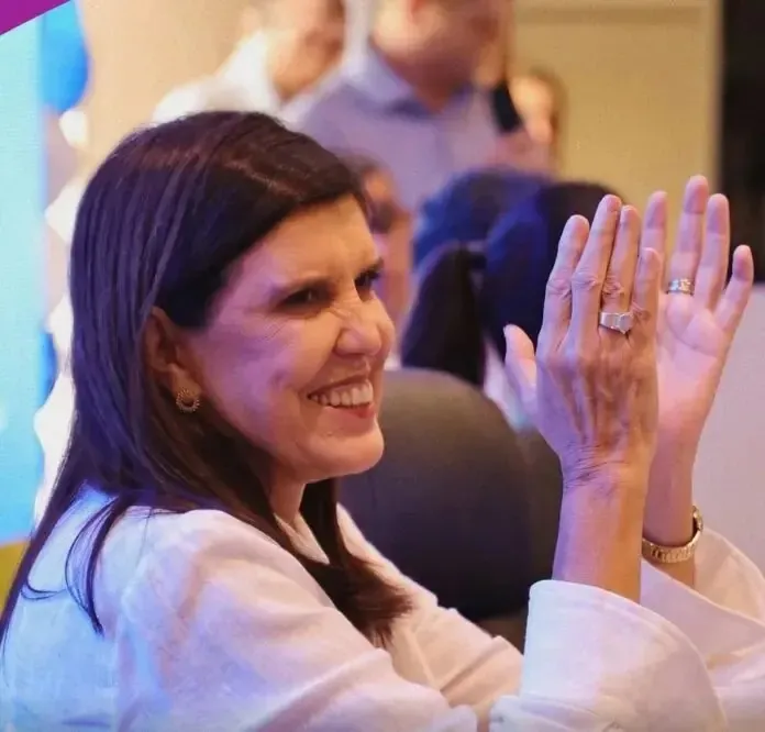 Lígia Feliciano faz primeira aparição pública após ser anunciada como vice de Lucas Ribeiro