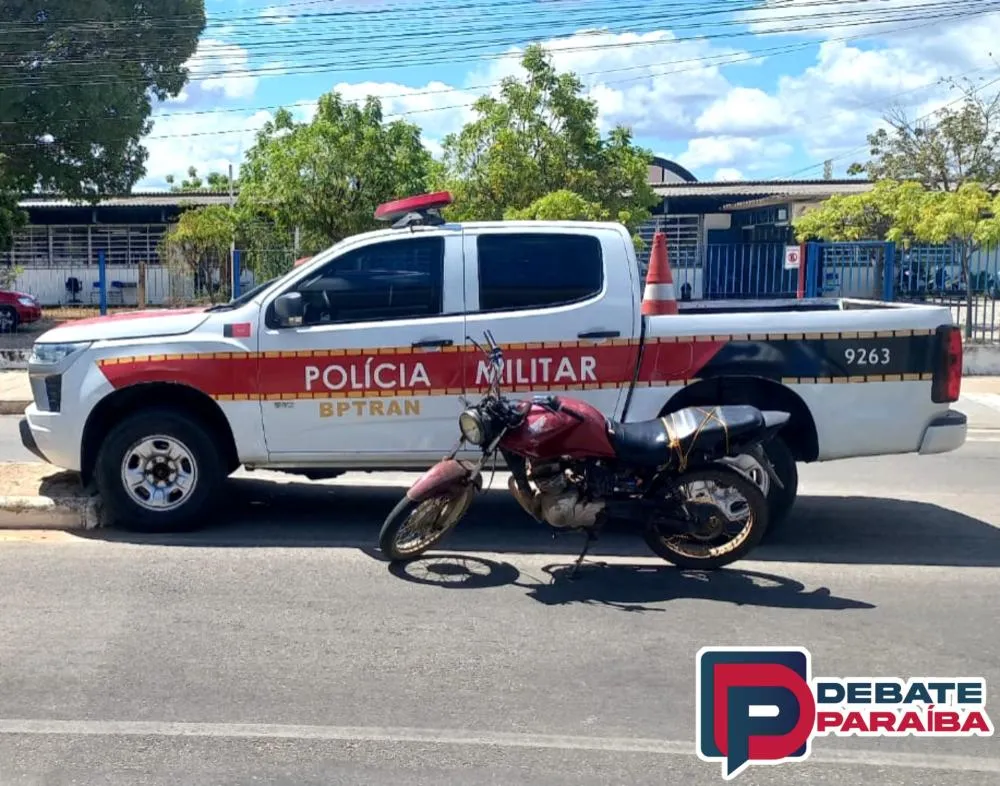 Motocicleta adulterada é apreendida em ação realizada pela guarnição da 5ª CPRV/BPTran, em São José da Lagoa Tapada