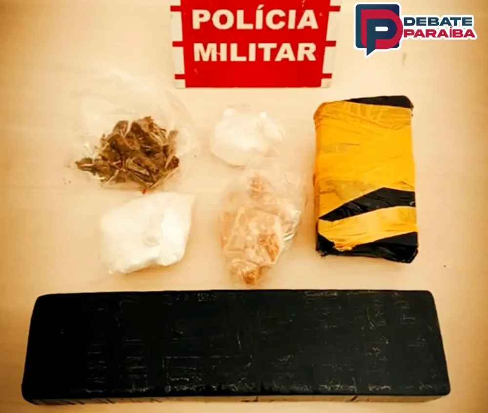Jovem é preso pela Polícia Militar após ser flagrado transportando drogas, em São João do Rio do Peixe