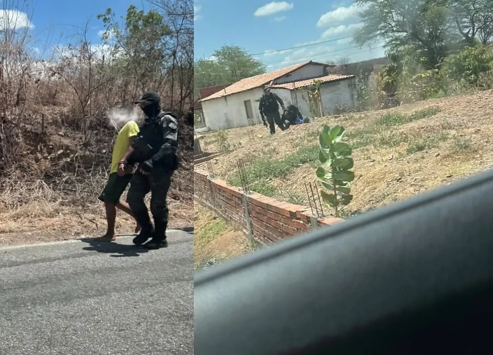 A operação no distrito de Pilões teve troca de tiros e mobiliza forças de segurança; buscas continuam para localizar outros possíveis envolvidos. (Foto: Reprodução).