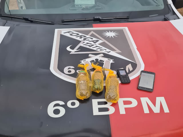 A polícia acredita que a droga seria arremessada para dentro da unidade prisional (Foto: Reprodução)
