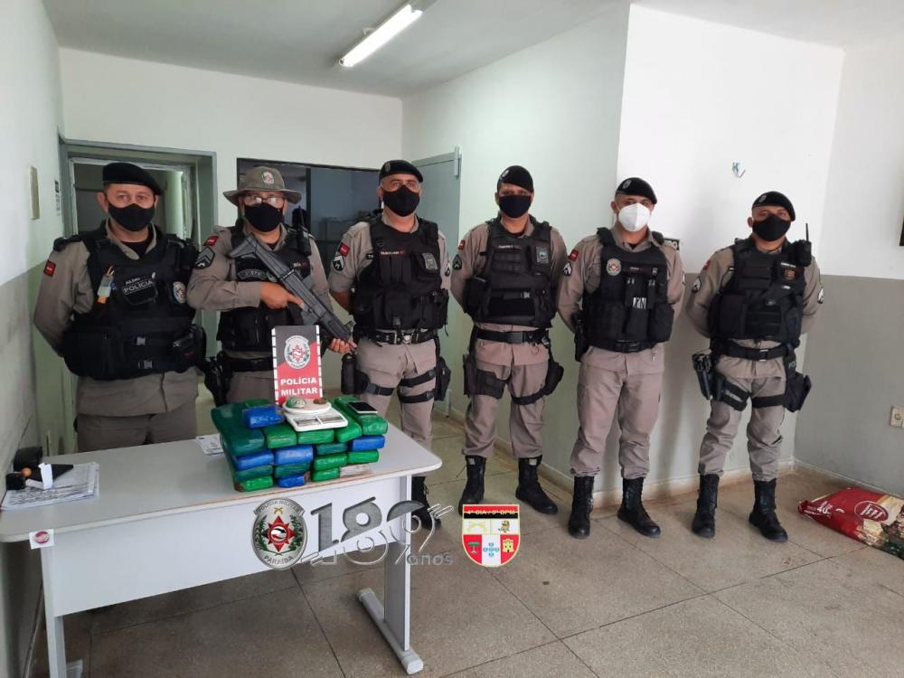 A carga foi avaliada em aproximadamente 30 mil reais e foi encaminhada a Delegacia de Polícia Civil de Teixeira para procedimentos cabíveis (Foto: Divulgação PMPB)