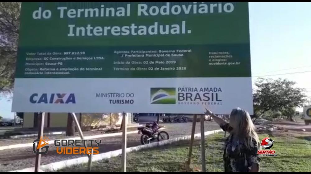 Com emenda de Leonado Gadelha, obra do Terminal Rodoviário de Sousa é um cenário de abandono e descaso; vídeo!