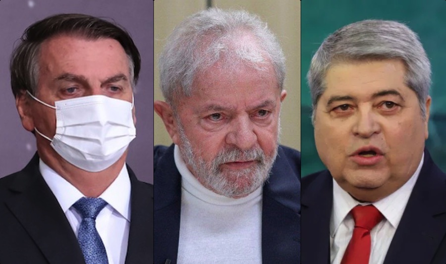 Lula estaria um pouco à frente com 33,7%, seguido por Bolsonaro, com 32,7%. (Foto: Reprodução).