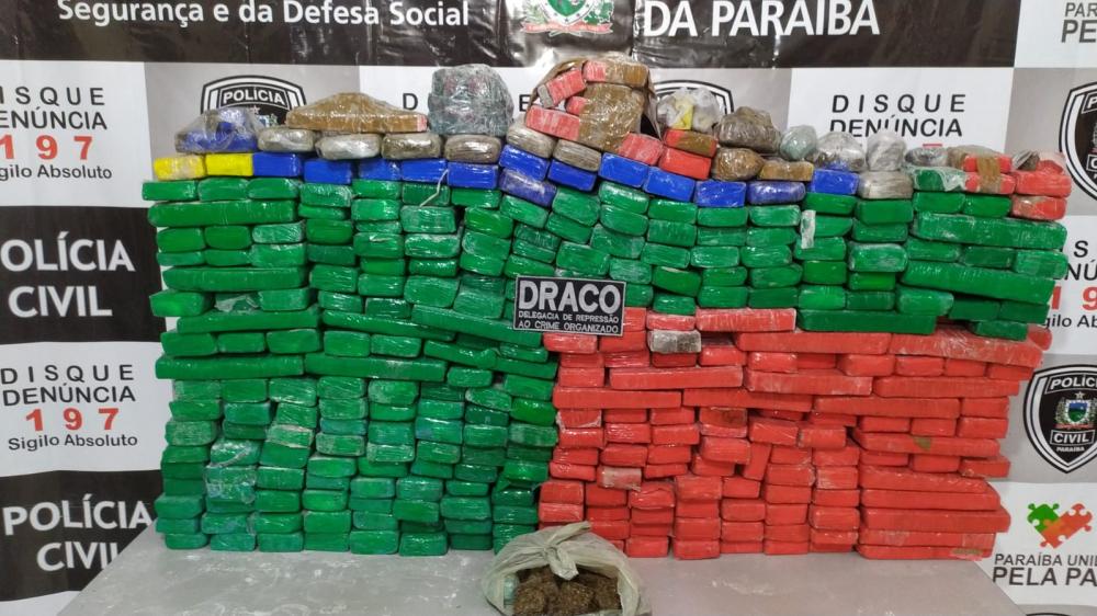Com esta apreensão, já são mais de 800 quilos de drogas apreendidas em uma semana pela Delegacia de Repressão ao Crime Organizado na Paraíba (Foto: Reprodução)