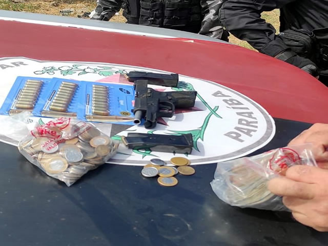 Foto do material apreendido pela Polícia, no Mutirão (Foto: Debate Paraíba)
