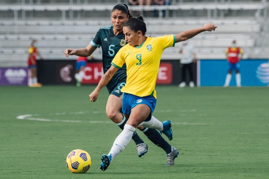 A disputa na Paraíba faz parte dos jogos preparatórios para a Copa América Feminina 2022. (Foto: Sam Robles/CBF)