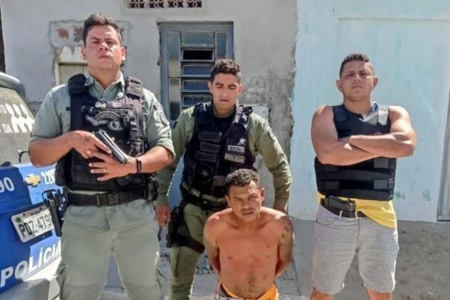 A prisão do acusado foi realizada no município de Ferreiros, em Pernambuco, na divisa com a Paraíba. (Foto: Reprodução/Redes Sociais).