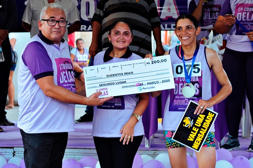 Prefeitura de Aparecida realiza corrida no dia internacional da Mulher. (Foto: Assessoria).