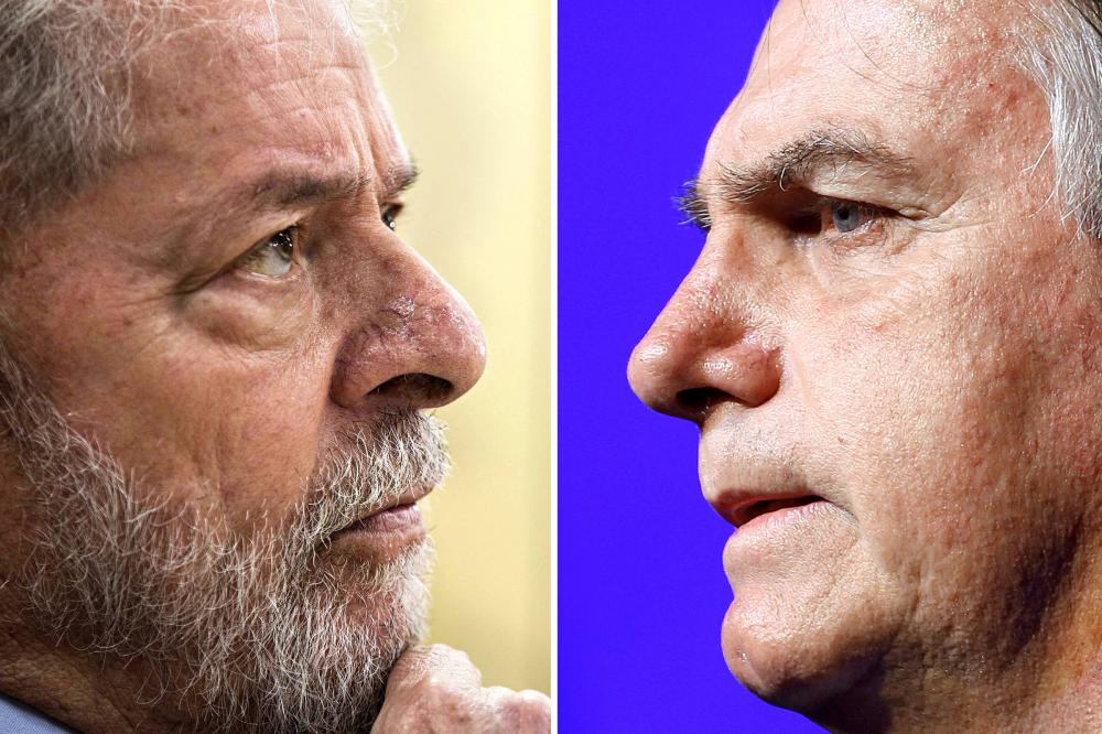 Em montagem de fotos, o ex-presidente Lula (PT) e o atual mandatário, Jair Bolsonaro (sem partido) - Marlene Bergamo - 26.abr.2019/Folhapress e Adriano Machado - 10.mai.2021 /Reuters