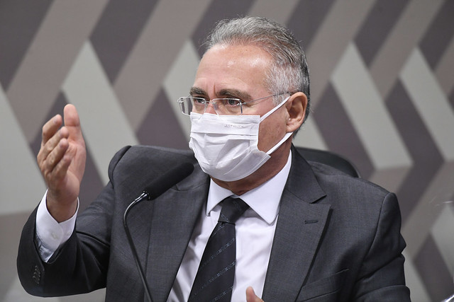O relator da CPI da Covid, senador Renan Calheiros (MDB-AL).| Foto: Jefferson Rudy/Agência Senado)
