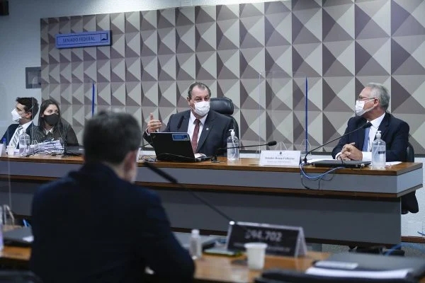 Senadores da CPI da Covid, em Brasília (Foto: Edilson Rodrigues/Agência Senado)