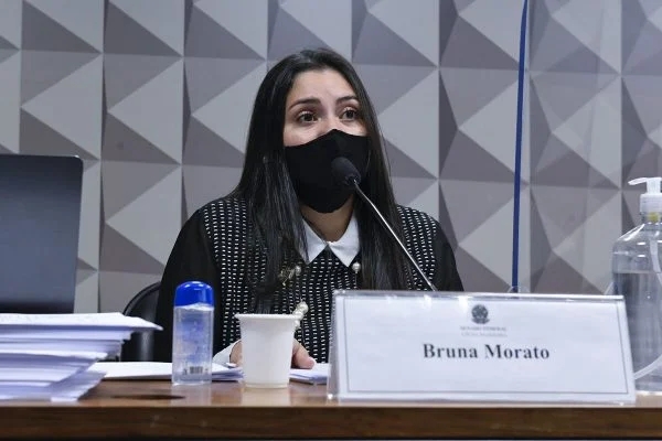 A advogada Bruna Morato, que representa ex-médicos da Prevent Senior (Foto: Roque de Sá/Agência Senado)