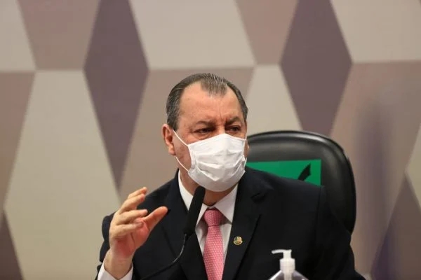 O senador Omar Aziz (PSD0AM), o Presidente da CPI da Covid (Foto: Rafaela Felicciano/Metrópoles)