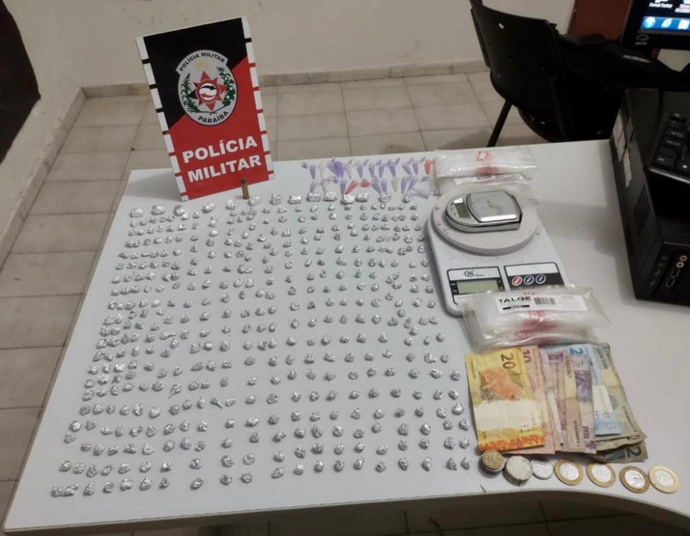Diante do flagrante, o suspeito recebeu voz de prisão e foi levado à delegacia de Polícia Civil para serem adotadas as medidas que determina a Lei (Foto: Divulgação PMPB)
