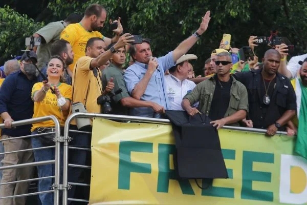 Bolsonaro no ato de 7 de setembro (Foto: Fábio Vieira/Metrópoles)