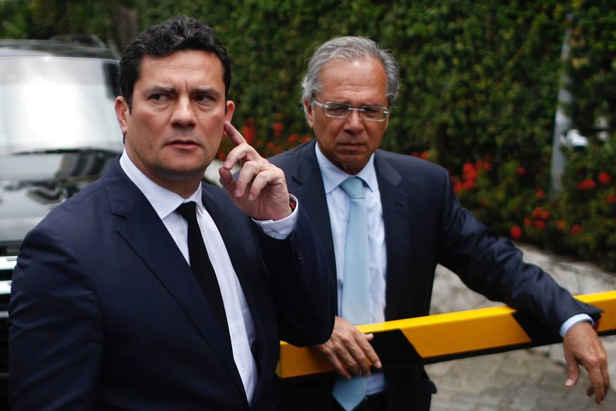 O ex-ministro Sergio Moro e o ministro Paulo Guedes (Foto: Reprodução)
