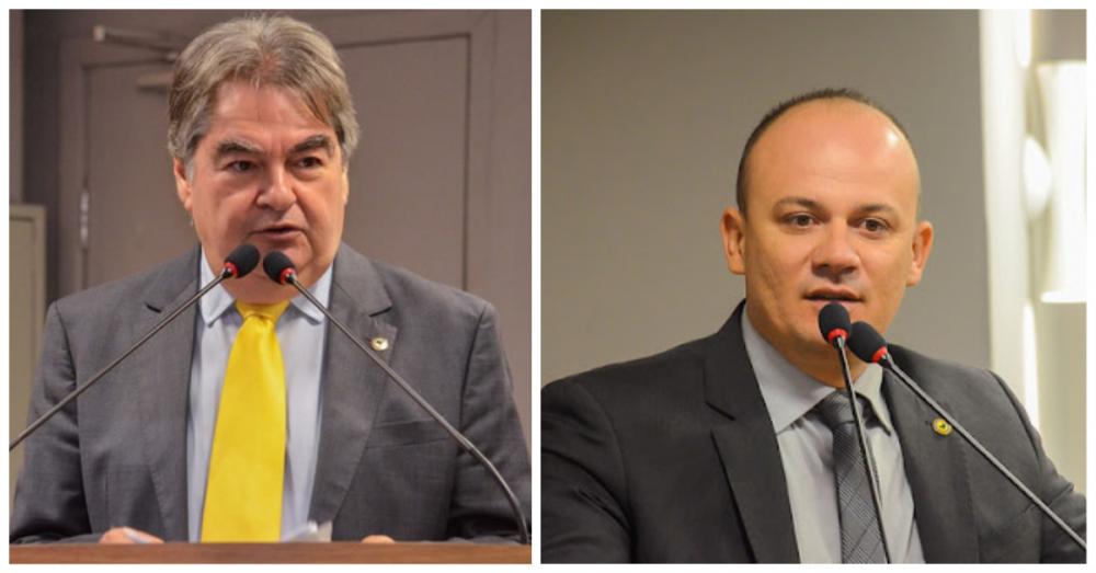 Cabo Gilberto e Lindolfo Pires se confrontaram em sessão da Assembleia Legislativa (Foto: Debate Paraíba)