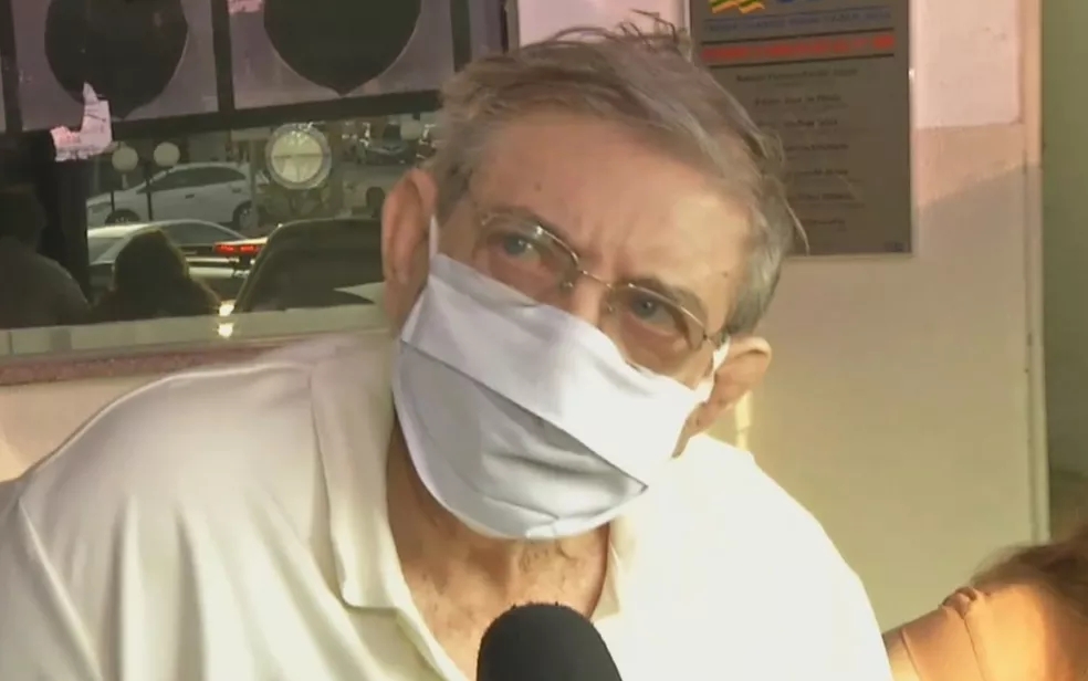 João de Deus, ao ser preso novamente, em agosto de 2021 — Foto: Reprodução/TV Anhanguera