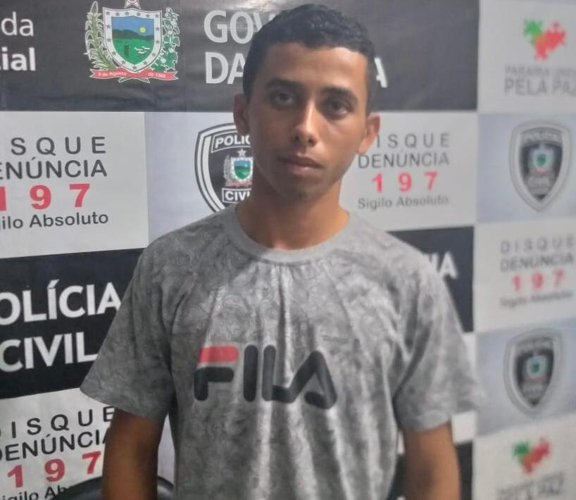 Foi dado ordem de prisão ao suspeito, e posteriormente foi conduzido à delegacia de Polícia Civil e apresentado a autoridade policial judiciária, para dar continuidade ao procedimento policial (Foto: Reprodução)