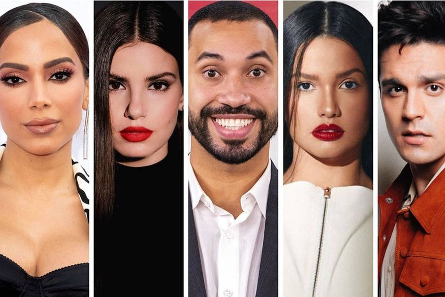 Anitta, Camila Queiroz, Gil do Vigor, Juliette e Luan Santana - (Foto: Reprodução)