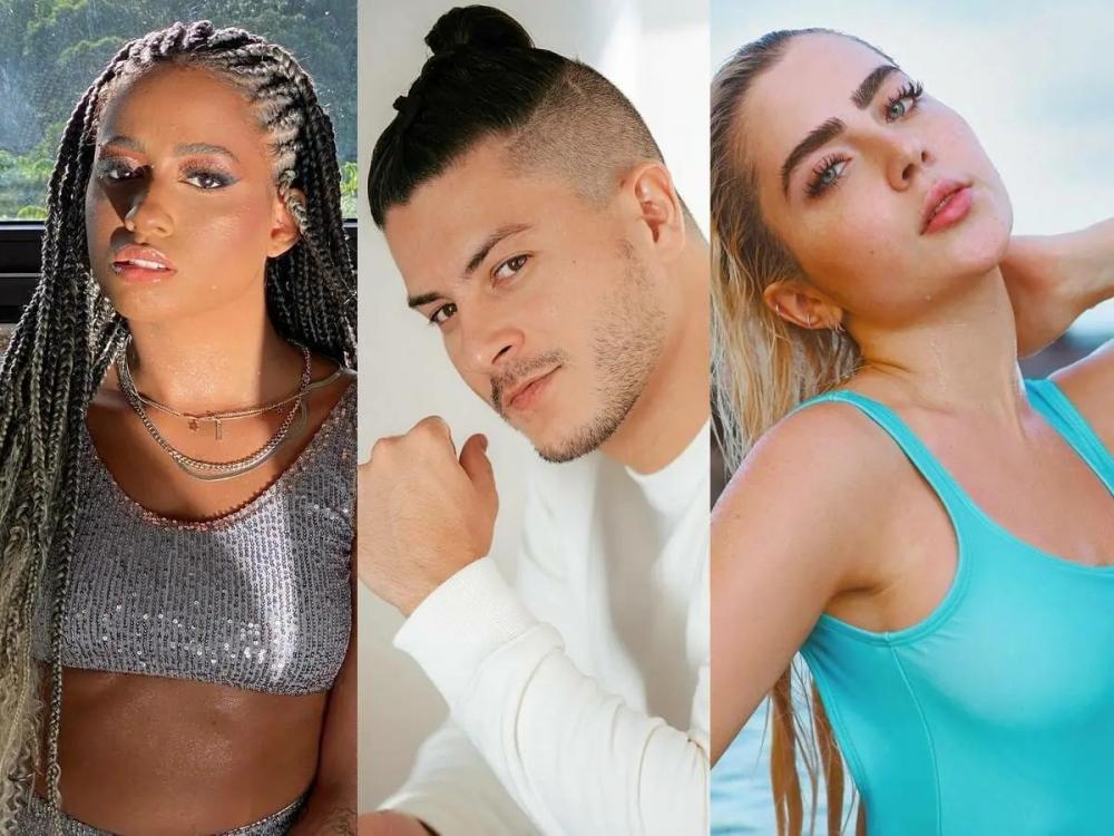 MC Loma, Arthur Aguiar e Jade Picon (Foto: Glauber Bassi/ Reprodução/Instagram)