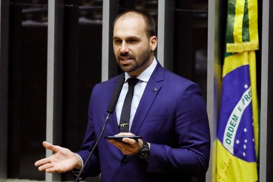 Eduardo também justificou a realização de manifestações semanais em Brasília de apoio a seu pai, dizendo que há uma simbiose entre os ativistas e o presidente. (Foto: Reprodução).
