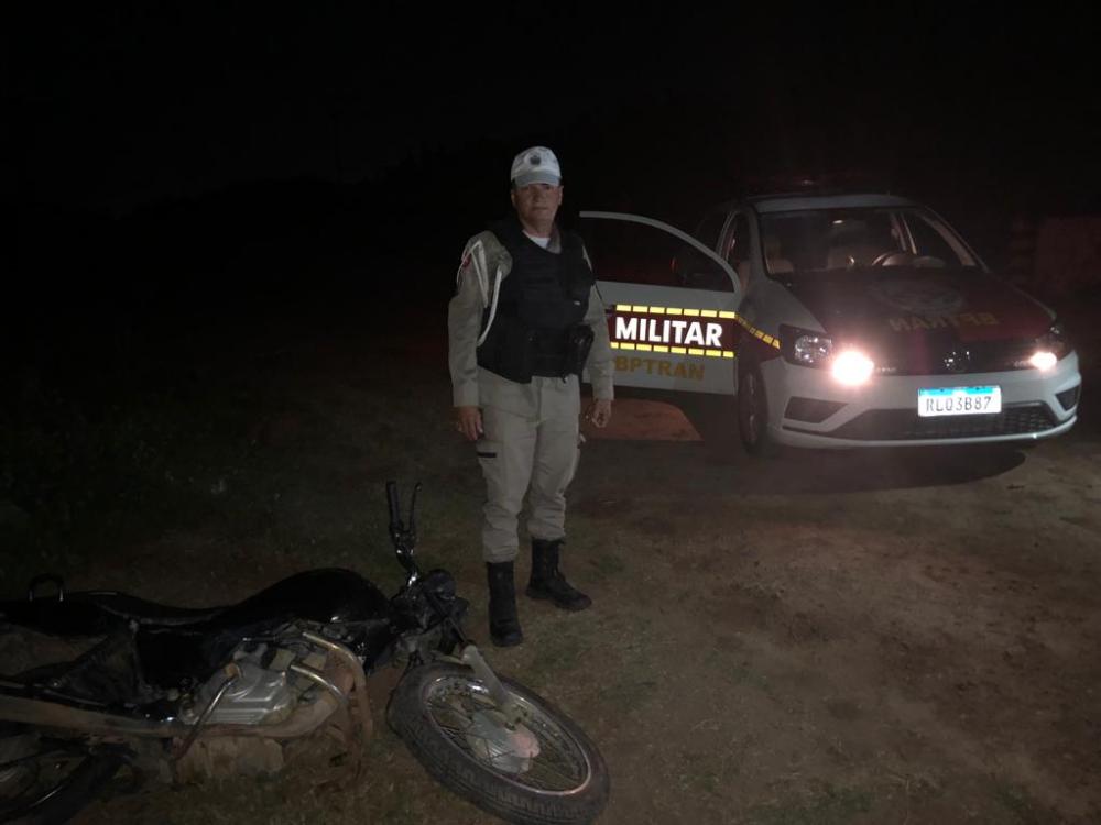 Essa é a segunda motocicleta recuperada nos últimos dias pelo 2° Pelotão de Trânsito (Foto: Reprodução)