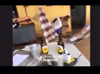 Durante sessão remota, deputado aparece supostamente consumindo cervejas.