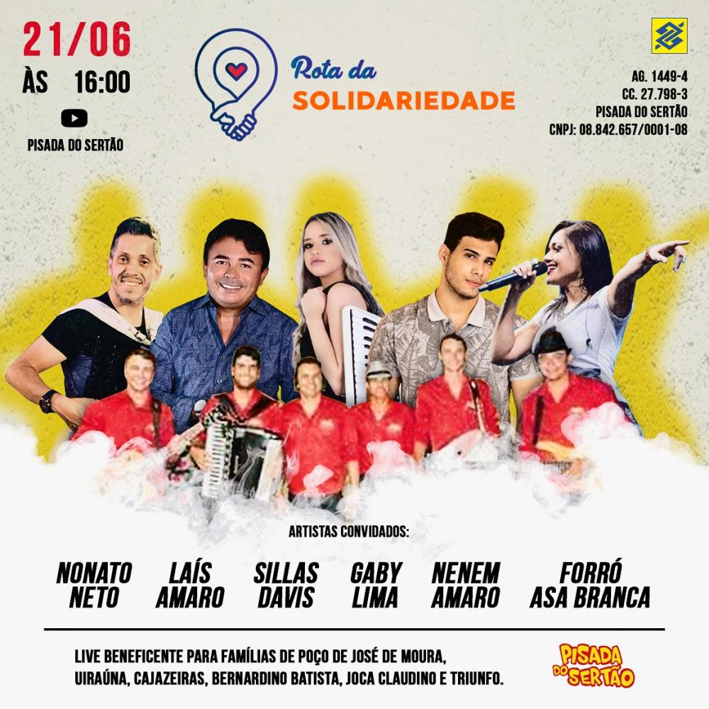 Associação organiza evento online para arrecadar cestas básicas para população do sertão paraibano. (Foto: Divulgação).
