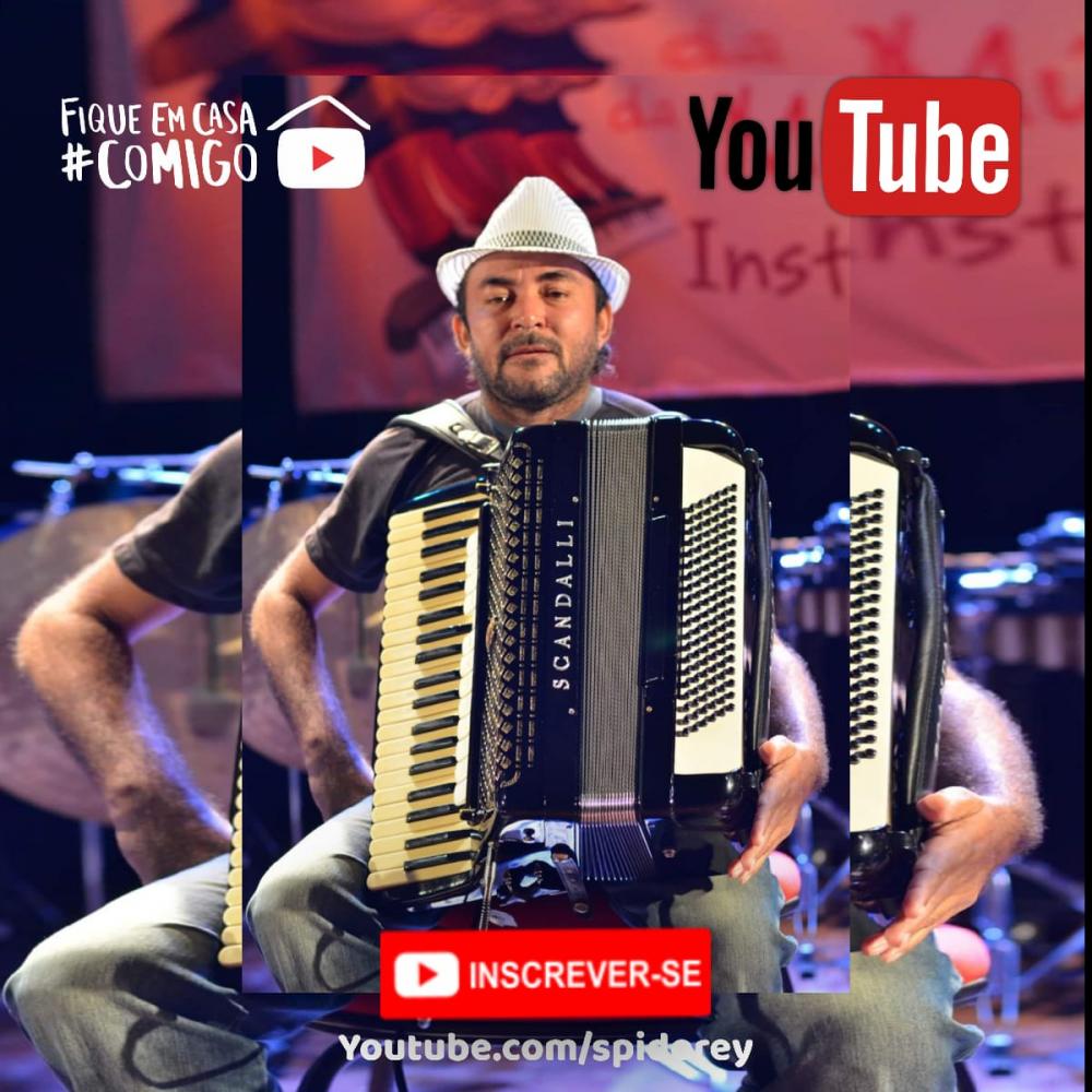 Sanfoneiro Spido Rey realiza live em Sousa. (Reprodução).