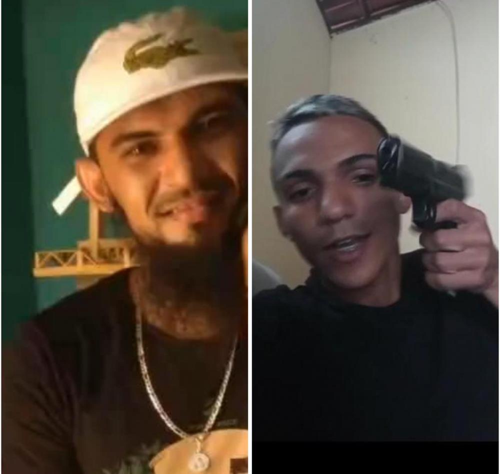 Os suspeitos identificados como Novinho e Nattan efetuaram tiros contra os policias, que reagiram a injusta agressão (Foto: Reprodução)