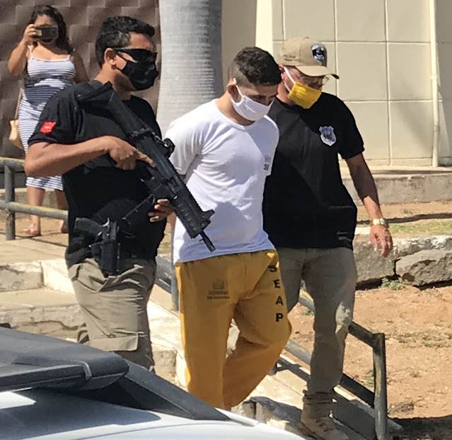 O preso posteriormente foi levado ao Presídio Padrão de Cajazeiras, para cumprimento da pena imposta pela Justiça (Foto: Reprodução Blog do Angelo Lima)