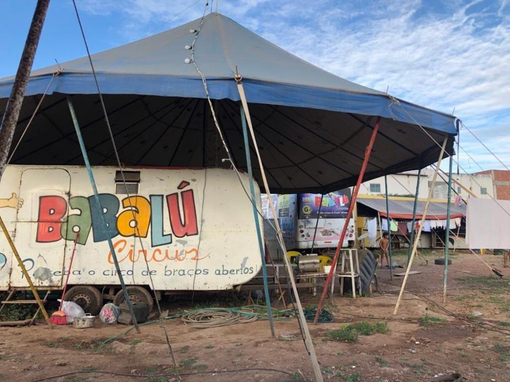 nstalado na cidade de Sousa, o circo está fechado desde março. (Foto: Reprodução).