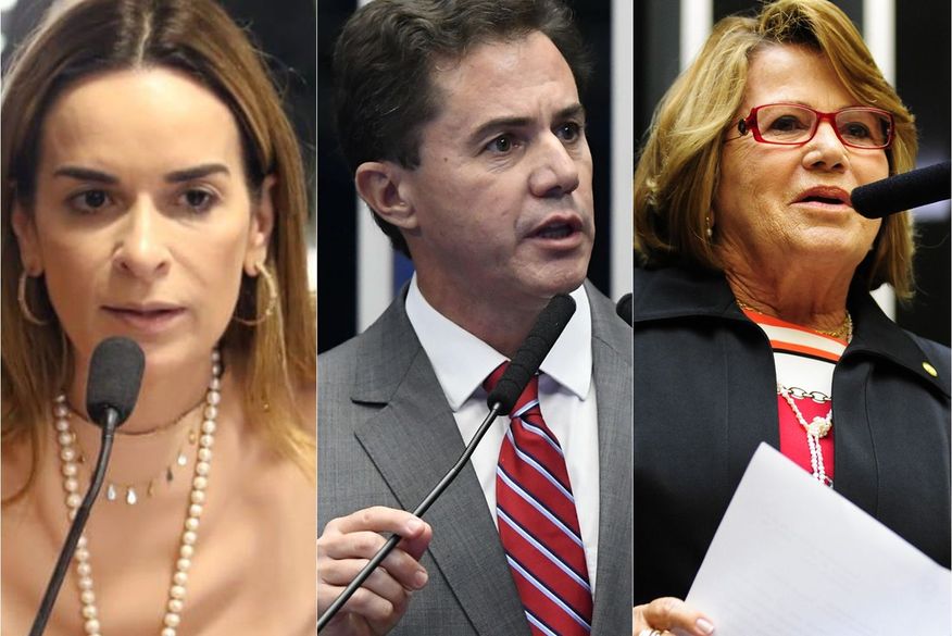 Os senadores da Paraíba: Veneziano (MDB), Nilda Gondim (MDB) e Daniella Ribeiro (PSD). (Foto: Reprodução).