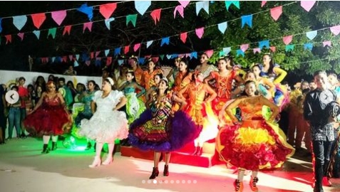 Apresentação das quadrilhas no I Arraiá do Canto (Foto: Reprodução/Redes Sociais)