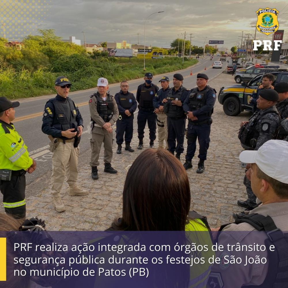 A ação integrada busca reforçar o policiamento ostensivo durante as festividades de São João no sertão paraibano. Sendo realizadas blitz educativas simultâneas com todos os órgãos envolvidos em pontos estratégicos (Foto: Reprodução)