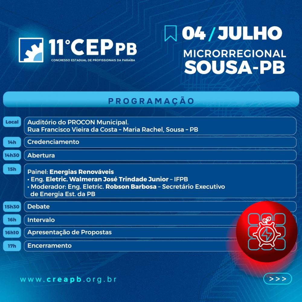 Banner com a programação do evento, que acontece a partir desta segunda-feira (04). (Foto: Divulgação)
