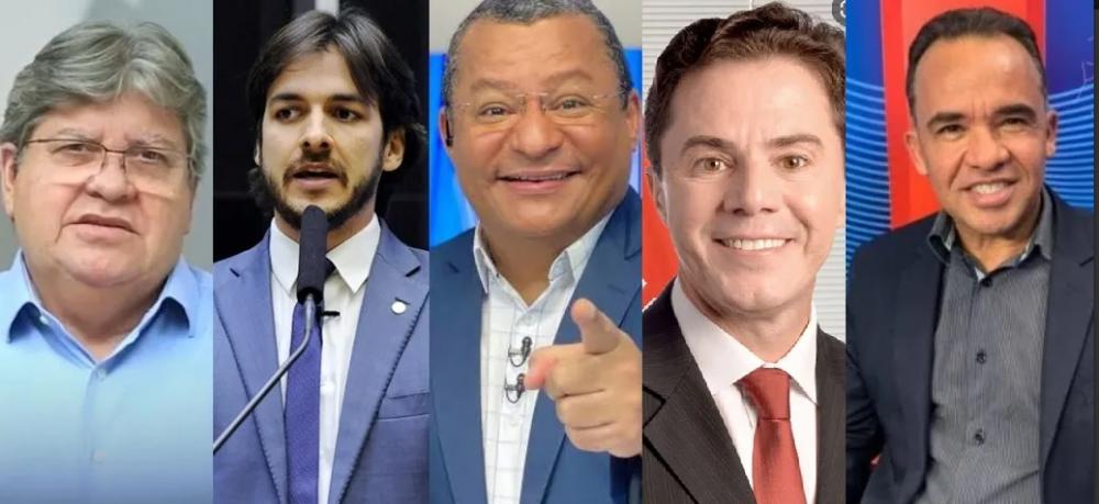 A taxa de rejeição dos candidatos apontada pela pesquisa, mostra o atual governador João Azevedo (PSB) com o maior índice. (Foto: Reprodução).