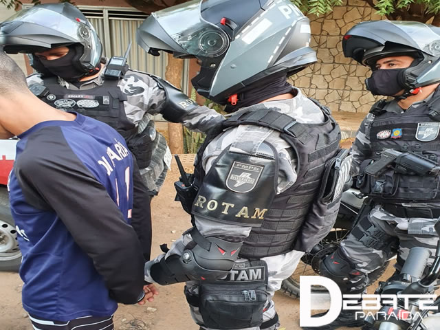 Após a prisão, o acusado foi conduzido à delegacia de Polícia Civil. (Foto Divulgação Polícia Militar).