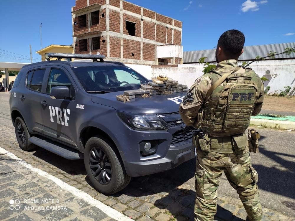 Imagem da apreensão feita pela Polícia Rodoviária Federal, nesta quarta (10) (Foto: Divulgação)