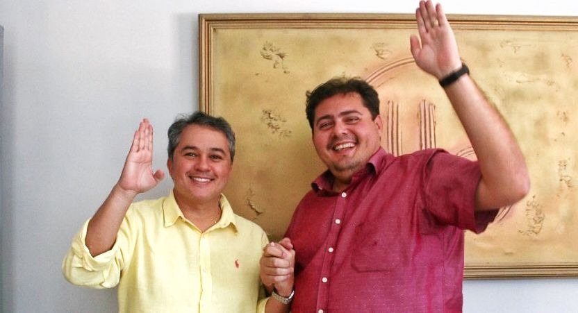 Prefeito de Nazarezinho, Marcelo Vale (Cidadania), anuncia apoio ao candidato ao Senado, Efraim Filho (União Brasil) (Foto: Redes Sociais)