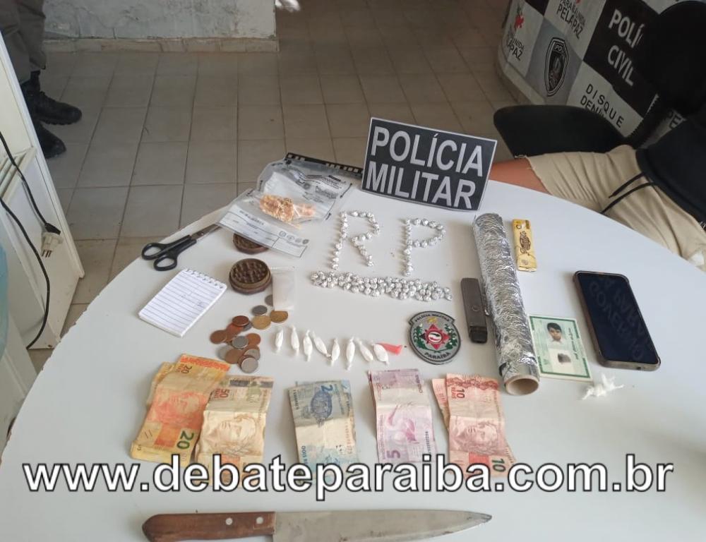 Diante do flagrante, o menor infrator foi conduzido à delegacia de Polícia Civil com o material apreendido (Foto: Reprodução)
