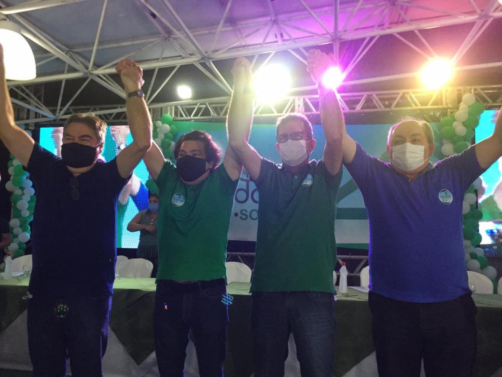 O evento político foi realizado pelos partidos políticos Cidadania, PTB, REDE. (Foto: Reprodução).