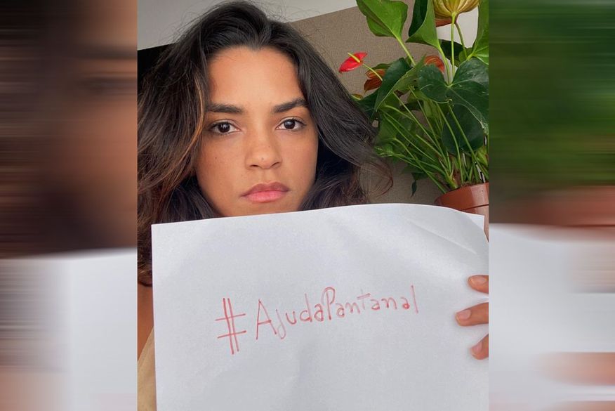 Lucy Alves pediu ajuda para o Pantanal nas redes sociais (Foto: Reprodução).