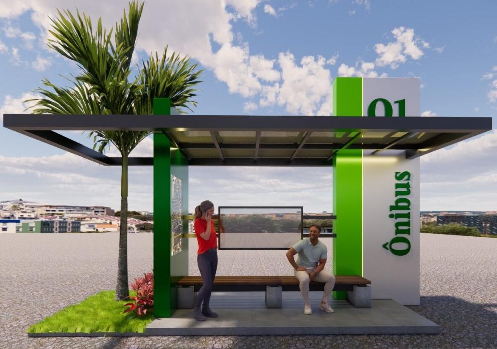 De acordo com o prefeito Lucas Braga, as paradas de ônibus serão construídas com recursos próprios do Tesouro Municipal. (Foto: reprodução).