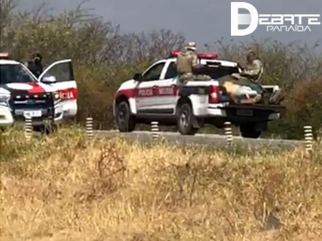 Os criminosos ao avistarem as guarnições do GEOSAC passaram a efetuar diversos disparos de arma de fogo. (Foto: Reprodução Redes Sociais).