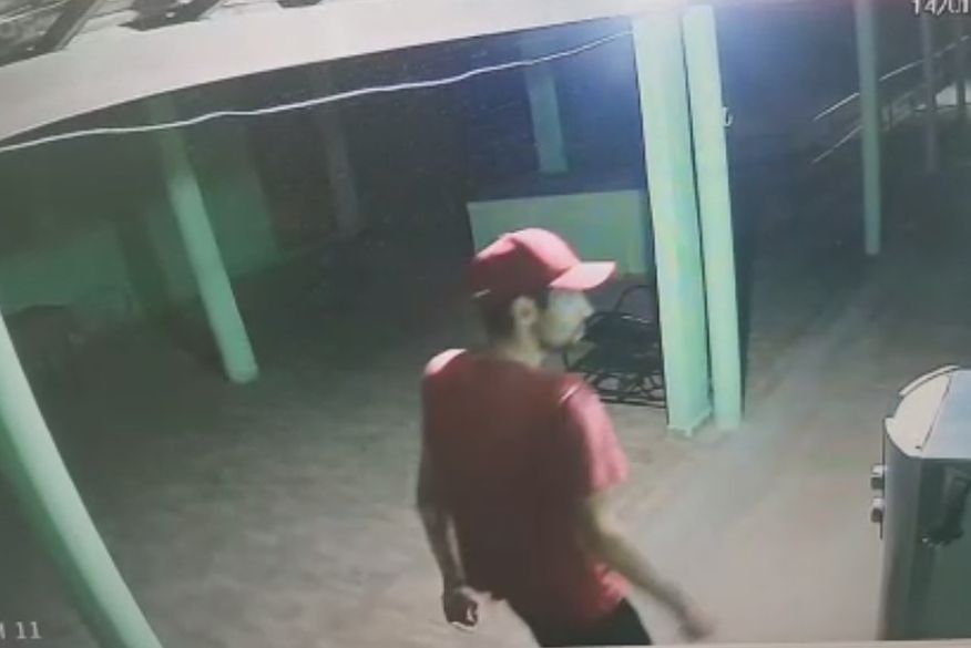 As imagens das câmeras de segurança do local não deixam dúvidas sobre autoria do crime. (Foto: Divulgação).